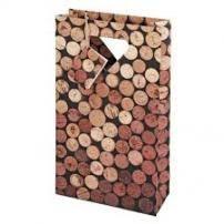 Wine Gift Bag - Corks - 2 Bottle
